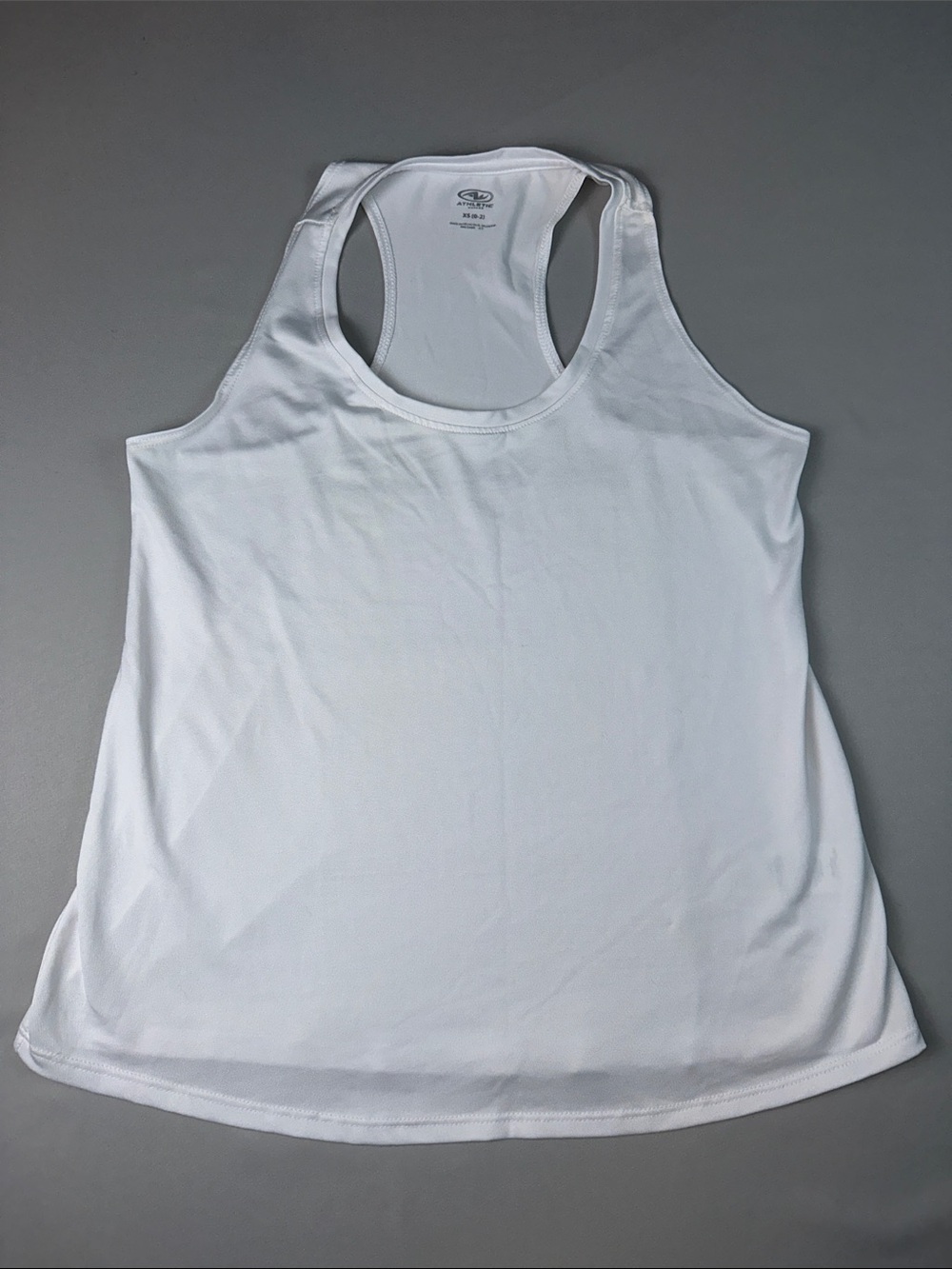 Athletic Works White Tank Top Racerback Performance XS Running